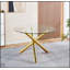 Table de salle à manger Golden avec pieds en métal et conception moderne peu encombrante pour les salons élégants