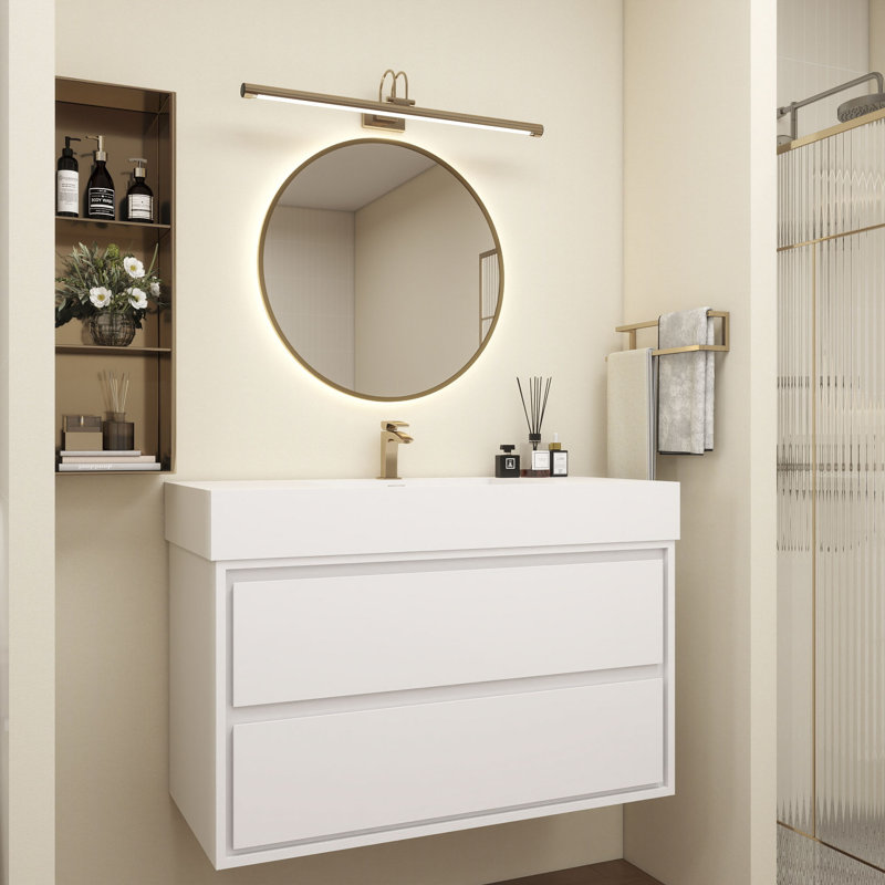 Victoria 42''Bathroom Vanity Base, Glossy White