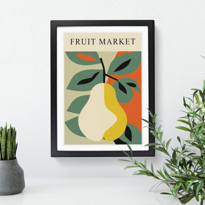 Pear Fruit Market Exhibition Vol.10 - Single Picture Frame Print on Wood