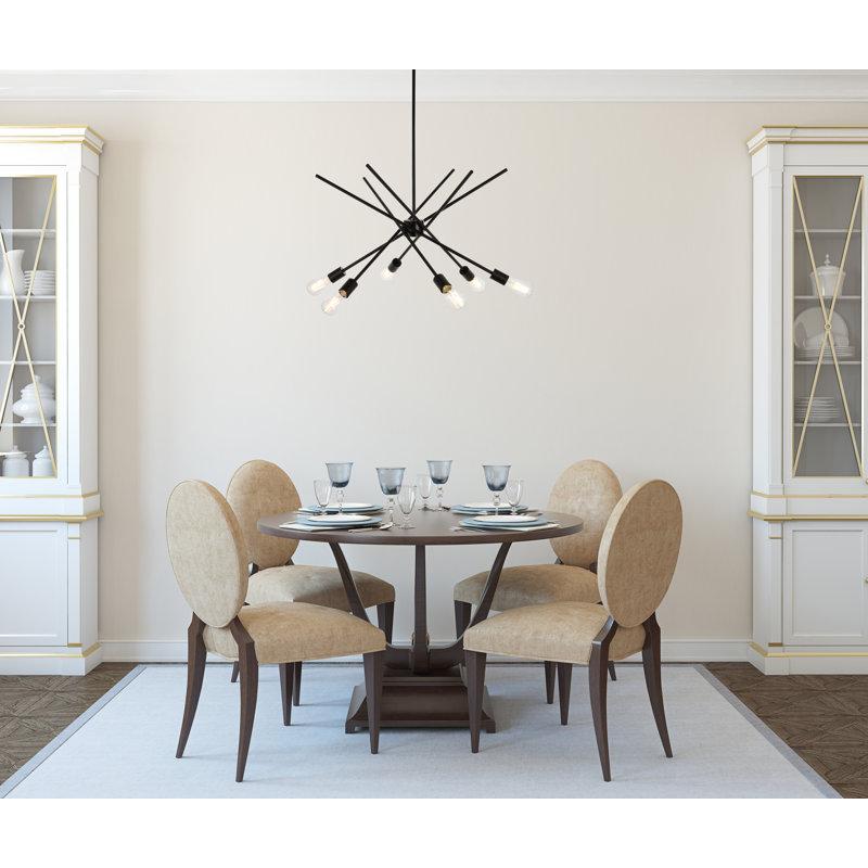 Elena 6 - Light Black Pendant, Black