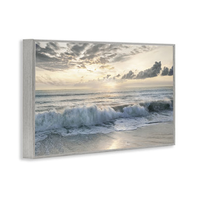 Coucher de soleil en mousse le long du rivage, estampe numérique, design par Mike Calascibetta
