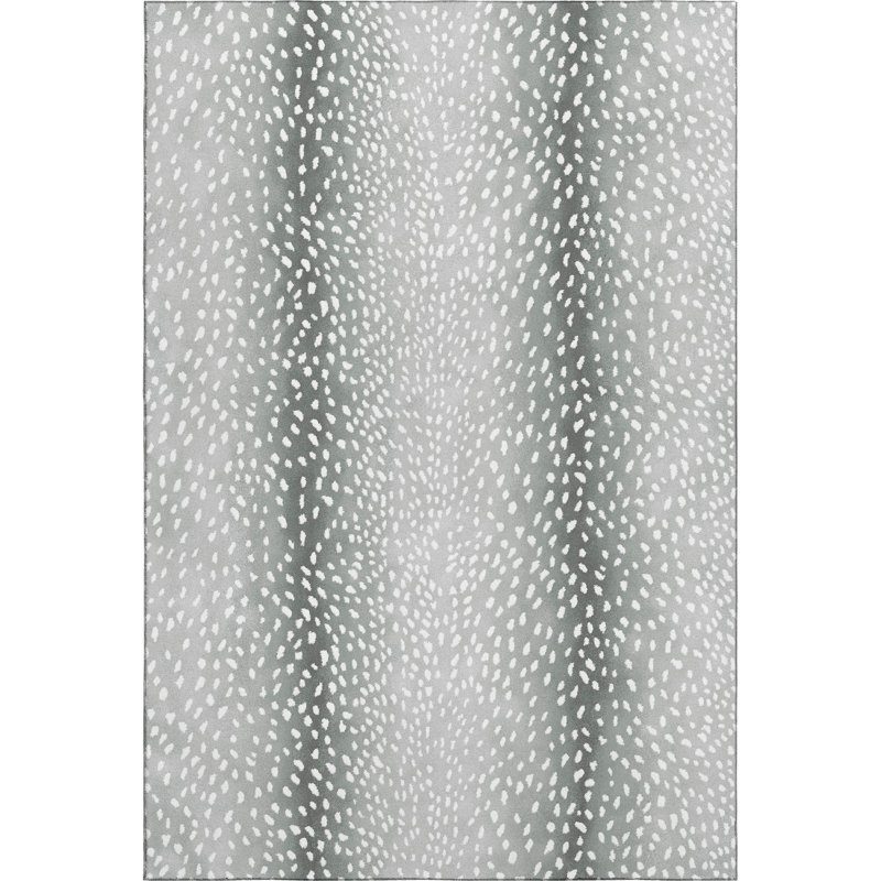 Premium Machine Washable Merilou AMF44 Gray Rug, Rectangle 10' x 14'