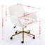 Chaise de bureau Furniture Furniture, chaise de bureau à domicile en poils de lapin artificiels avec base en métal doré, chaise de bureau pivotante réglable, chaise de coiffeuse-2058928931