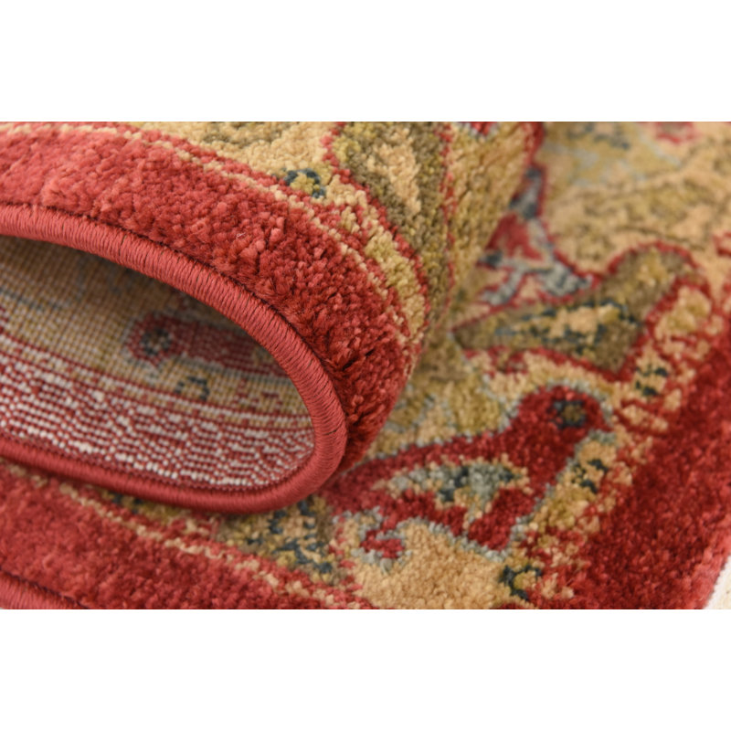 Tapis rouge de style oriental Eesi, Rectangle 2 pi x 3 pi 1 po