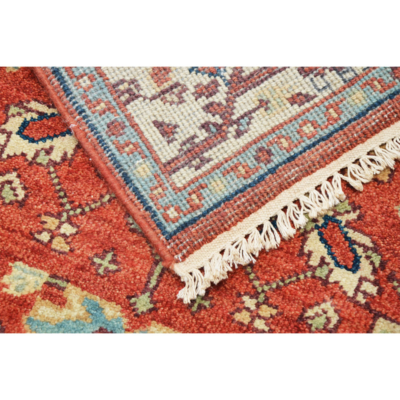 Tapis rouille / beige tissé à la main de haute qualité, Tapis de couloir 2 pi 6 po x 10 pi