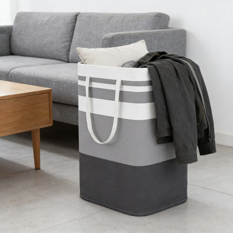 Large Capacity Foldable Fabric Laundry Hamper With Long Handles - 100L Storage Bin For Home, Office, Dorm - Multi-Purpose Organizer For Clothes And Household Items