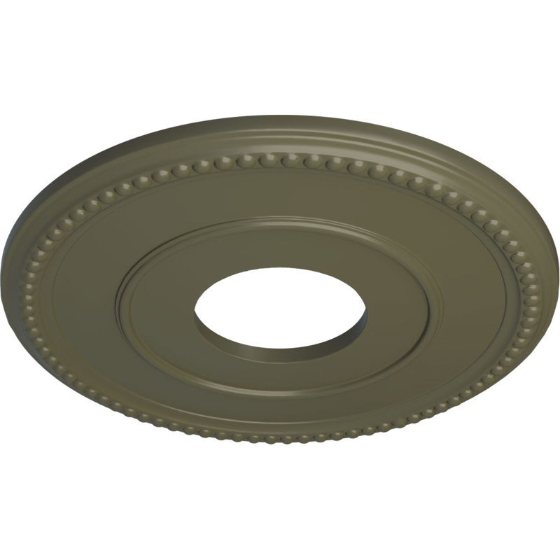 Endurathane Bradford Ceiling Medallion, 12 1/2"OD x 3 7/8"ID x 3/4"P (Fits Canopies up to 6 5/8"), Hand-Painted Painted Turtle Finish