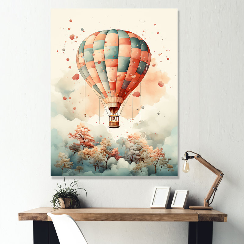 Charme classique en montgolfière IV, Toile tendue, H 40 po x l 30 po x P 1,5 po