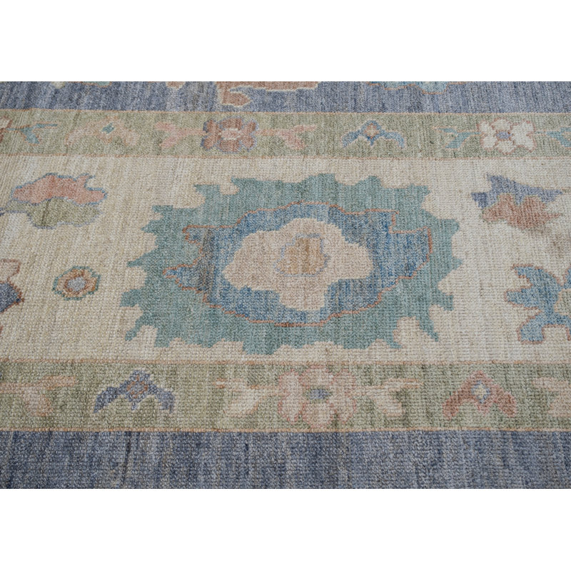 Tapis turc Oushak fait à la main 12 pi x 16 pi