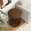 Table de bout à 2 niveaux avec tablette de rangement en faux marbre-1533718939