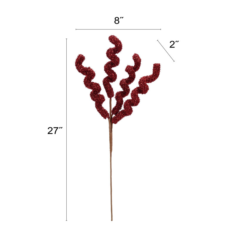 Foam and Tinsel Curly Stem