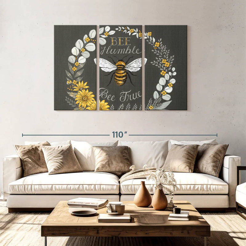 Bee Humble Bee True, 48" H x 74" W