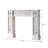 51.18"Antique-Style Solid Wood Fir Whitewashed Fireplace Mantel