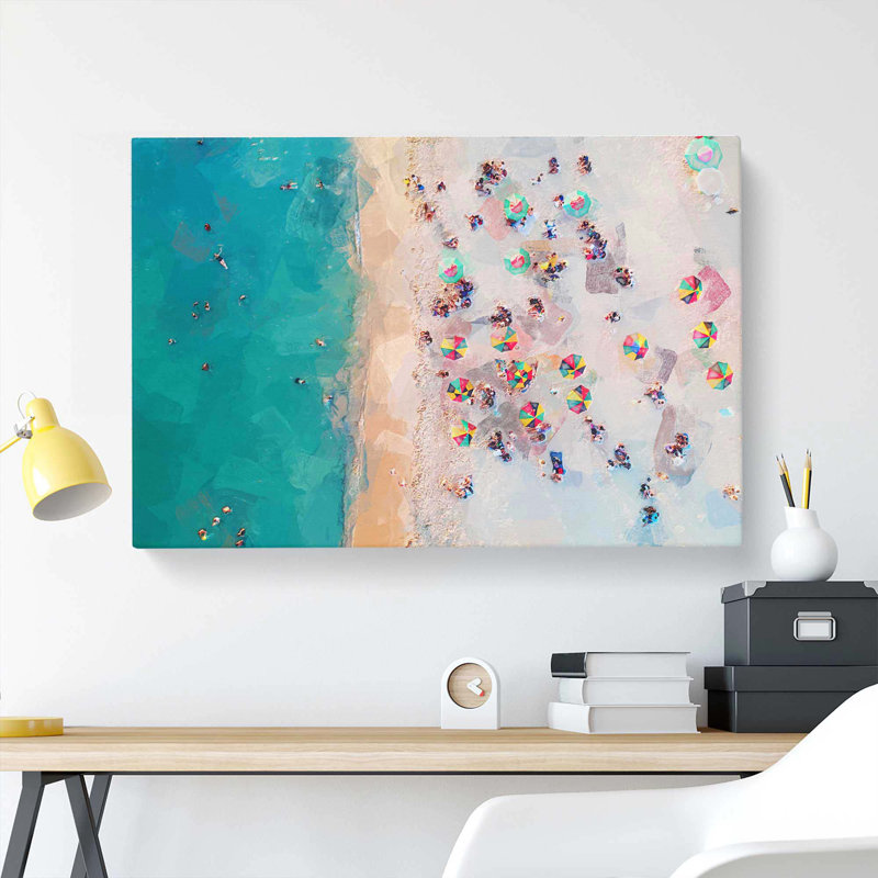 Miami Florida Beach In Abstract - Wrapped Canvas, 35cm H x 50cm W x 3cm D