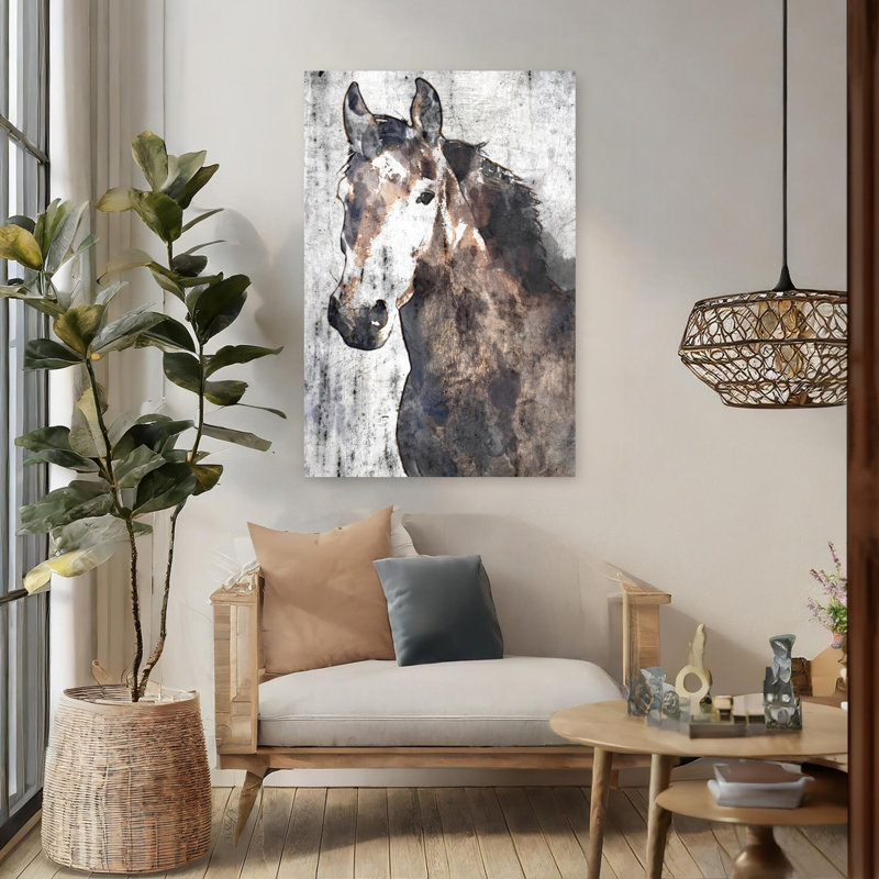 Portrait de cheval II, H 48 po x l 32 po