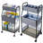 3-Tier Baby Diaper Caddy Organizer And Storage Cart With 4+2 Dividers, Mobile Metal Utility Cart With Rolling Wheels, Large Capacity Rolling Cart