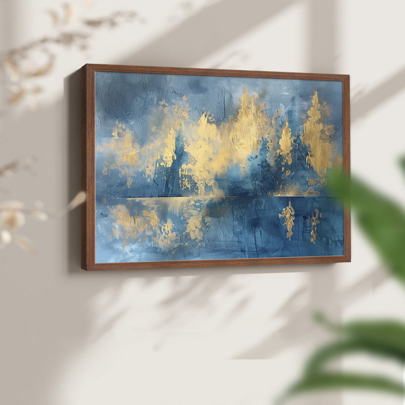 Abstract Series-CLXIX -Framed Print - Restickable, Walnut, 22" H x 28" W