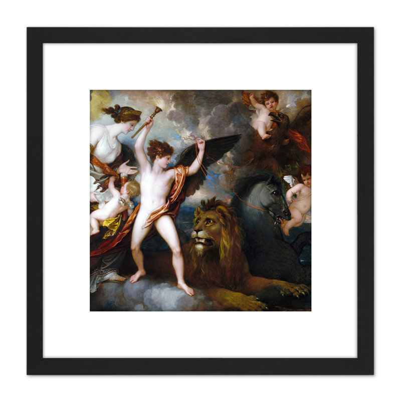 West Power Love Three Elements by Benjamin West - Single Picture Frame Painting