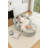 Upholstered Round Accent Barrel Chair with Ottoman-802254995