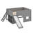 Full Size Loft Bed With Slide & Storage Shelves,Wooden Low Loft Bed Frame With Safety Guardrails & Ladder,Playhouse Beds With Door And Window-545957231