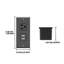 Small Recessed Power Strip Plug Extension Cord Hidden Charging Station With Inset Usb Electrical Outlet Extender Flush Mount Surge Protector For Desk Furniture Nightstand Under Desk (black)