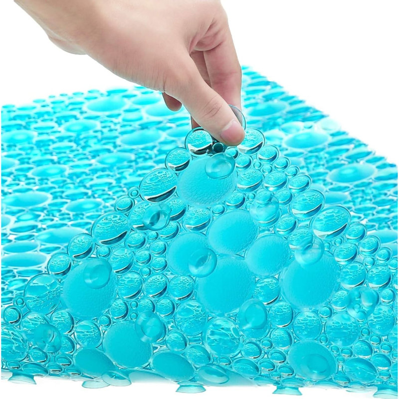 Tapis de douche extra long antidérapant pour cailloux avec ventouses