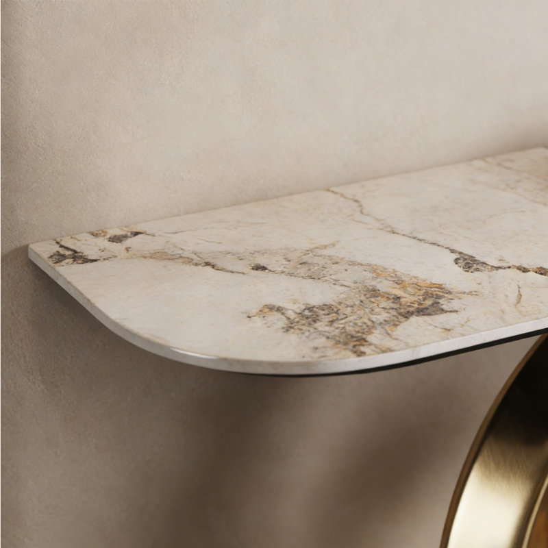 Console en métal de style italien, H 33,4 po x l 62,9 po x P 13,7 po