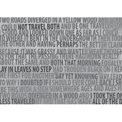 The Road Less Taken Textual Art Canvas