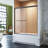 60'' - W x 57'' H Bypass Door Semi-Frameless Tub Door with-59866355
