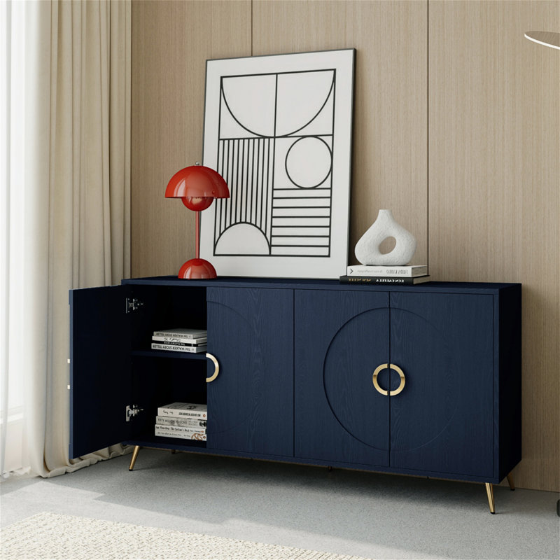 Armoire de rangement Buffet Modern, Bleu