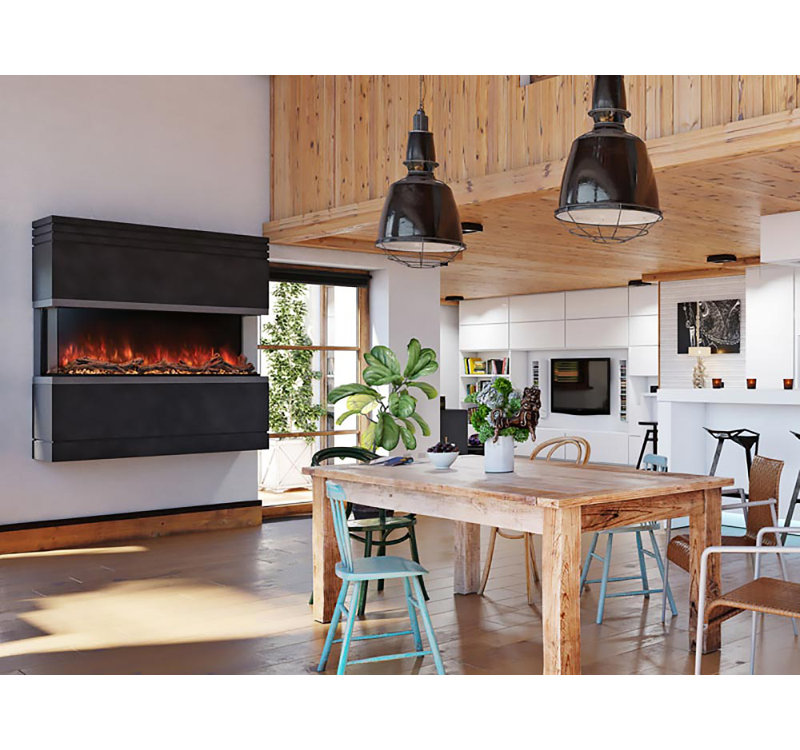 Foyer électrique mural Flames Landscape, H 24,8 po x l 80 po x P 11,5 po