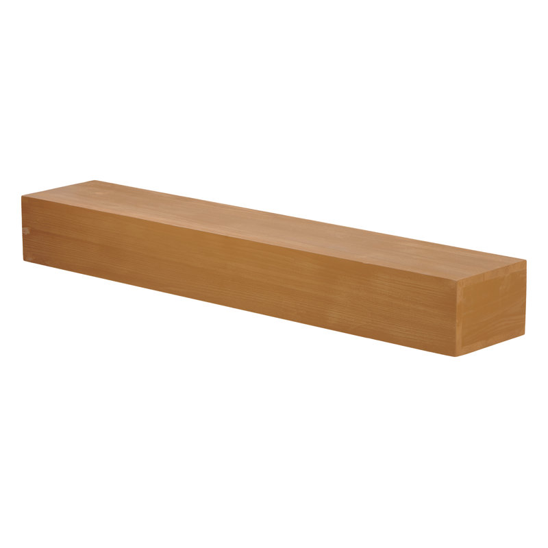 60'' Fir Wood Fireplace Mantel, Wall-mounted Floating Shelf With Flat Surface, Solid Wood Home Decor Shelf For Living Room/kitchen (70 Lbs Load Capacity)