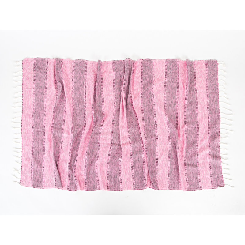 Serviette de plage 100% coton Pollard, Rose
