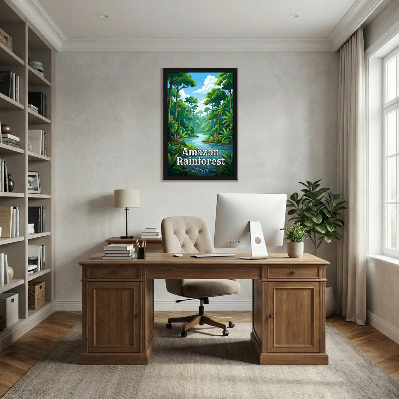 «Scenic & Cityscapes Amazon Rainforest Brazil Landscape», reproduction d'art, H 24 po x l 16 po