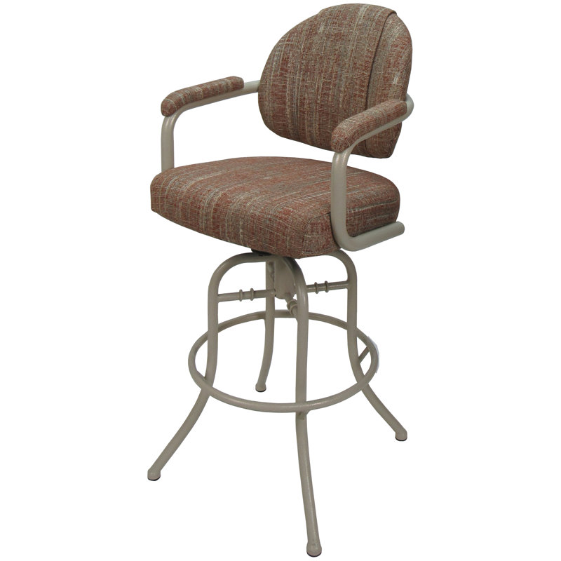 Tabouret de bar pivotant 30 po Cathee, Rouge, Beige