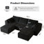 Canapé modulaire en forme de U de 5 pièces de l 106,2 po, canapé modulaire Cloud, siège profond en velours côtelé désossé avec repose-pieds, aucun assemblage nécessaire-505176575