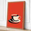 Retro Coffee Cup Mid-Century - Wrapped Canvas-1326797177-1326797179