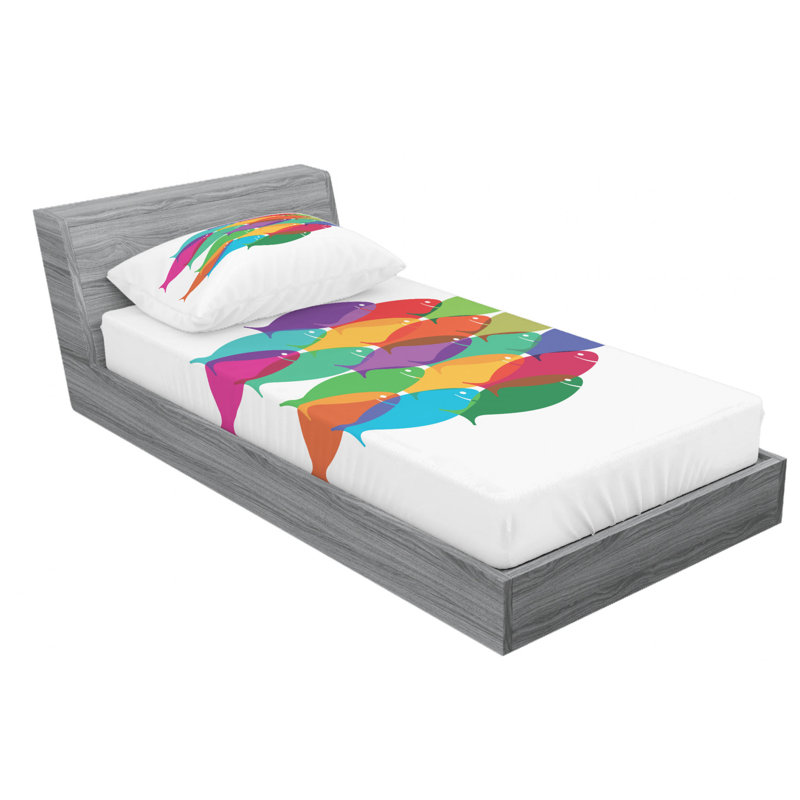 Microfiber Sheet Set, Twin Sheet Set with Fitted Sheet