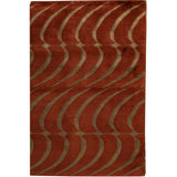 Hand-Knotted High-Quality Rust Area Rug