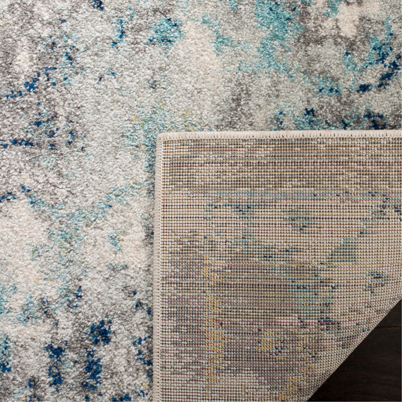 Christa Ivory/Blue Rug, Rectangle 5'3" x 7'6"