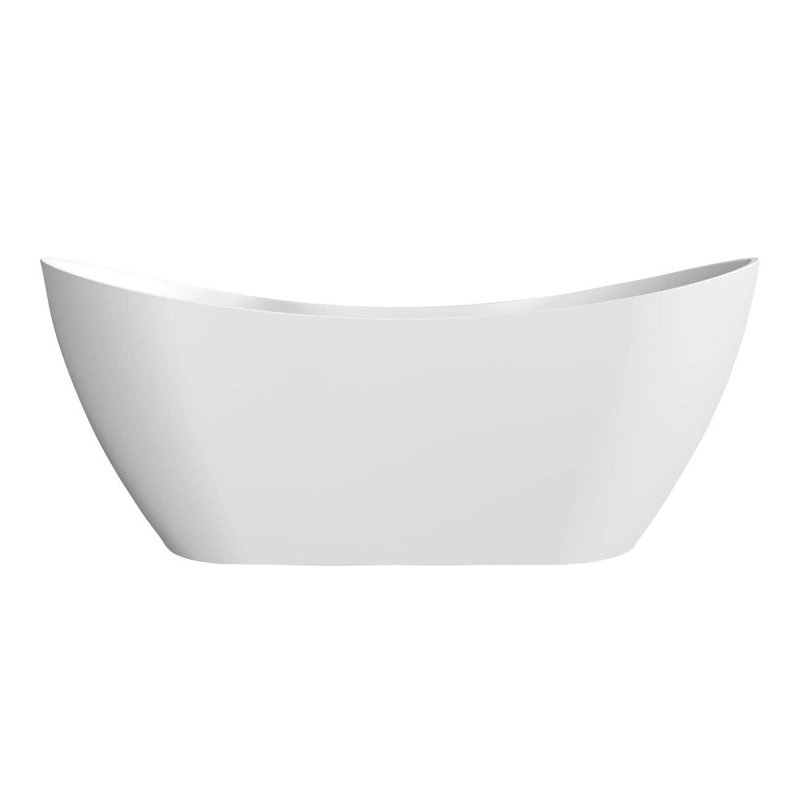 67'' x 28.38'' Freestanding Soaking Acrylic Bathtub, Brushed Brass