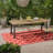 Outdoor Acacia Wood Dining Table,Grey/Rustic Metal-345173489