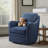 Melby Upholstered 360°Swivel Armchair with Curved Slope Arms & Removable Cushion, Navy-1688289825