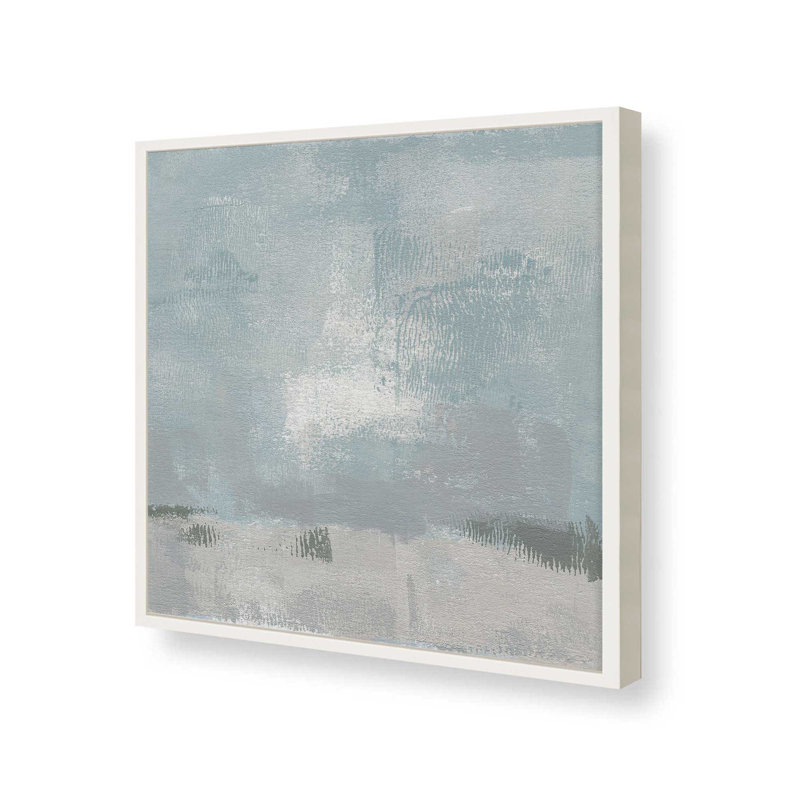 Impressions of Stillness II, H 21,5 po x l 21,5 po, Cadre ouvert à coins ouverts, blanc opaque