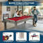 Table de billard 7 pi avec finition rustique - ensemble complet pour salle de jeux