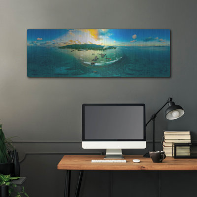 'Seychelles - LaDigue from Rocks', Metal Wall Art