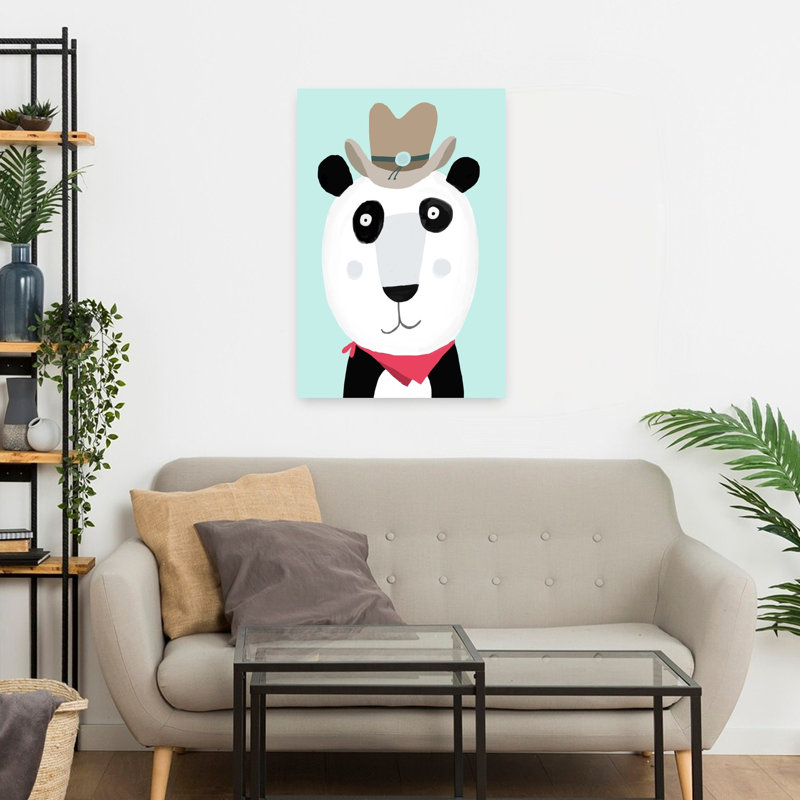 Art contemporain, art panda contemporain, H 24 po x l 16 po