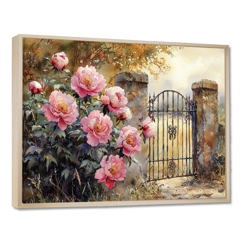 Décoration murale Ilsemarie, Impression encadrée flottante sans passe-partout, H 16 po x l 32 po, Crème, crème