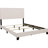 King Size Panel Bed In Fabric, Nailhead Trim For Elegance, Strong Wood Frame, Available Different Colors, Box Spring Required Upholstered Bed, A Refined Look, Needed, Color Options-2109827408-2109827409