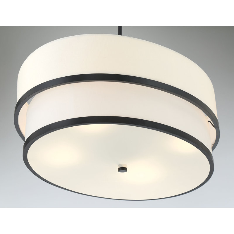 Orren Ellis Wellford Coal With White Pendant Light, 67.13" H x 32" W x 21" D